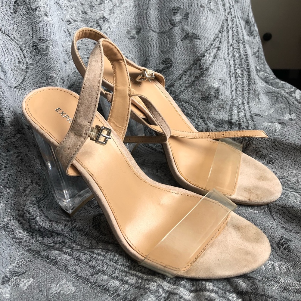 Express Clear/Nude Heel